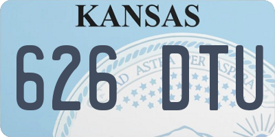 KS license plate 626DTU