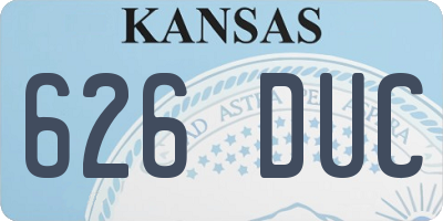 KS license plate 626DUC