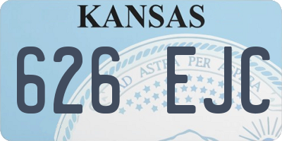 KS license plate 626EJC