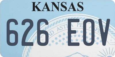 KS license plate 626EOV