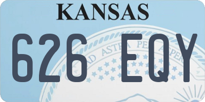 KS license plate 626EQY