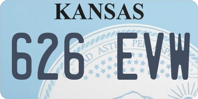 KS license plate 626EVW