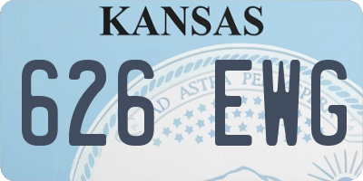 KS license plate 626EWG