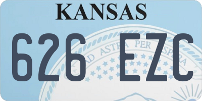 KS license plate 626EZC
