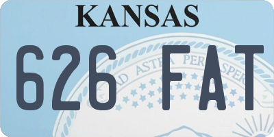 KS license plate 626FAT