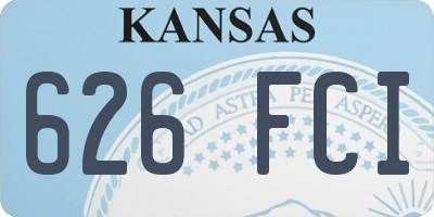 KS license plate 626FCI