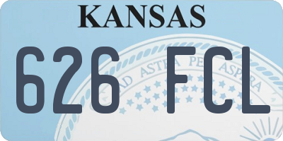 KS license plate 626FCL