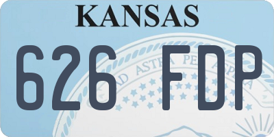 KS license plate 626FDP