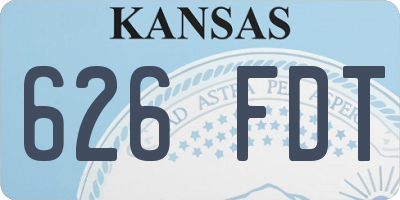 KS license plate 626FDT