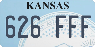 KS license plate 626FFF
