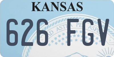 KS license plate 626FGV