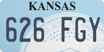 KS license plate 626FGY