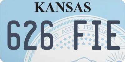 KS license plate 626FIE