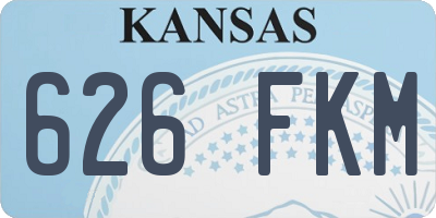 KS license plate 626FKM