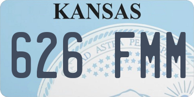 KS license plate 626FMM