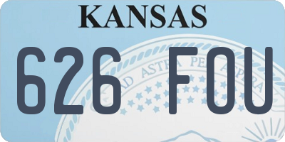 KS license plate 626FOU