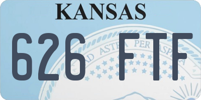 KS license plate 626FTF