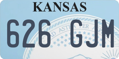KS license plate 626GJM