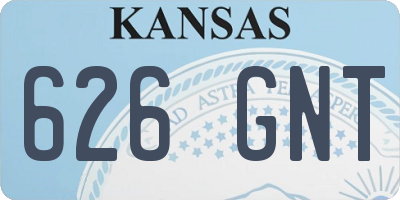 KS license plate 626GNT