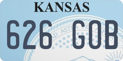KS license plate 626GOB