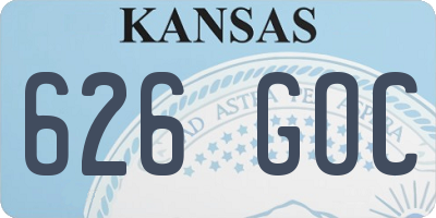 KS license plate 626GOC