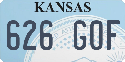 KS license plate 626GOF
