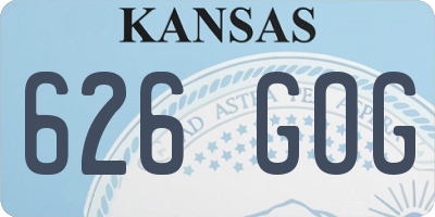 KS license plate 626GOG
