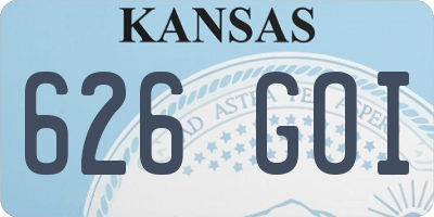 KS license plate 626GOI
