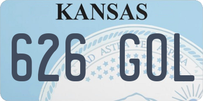 KS license plate 626GOL