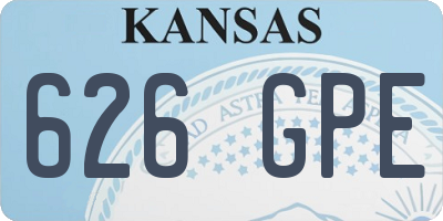 KS license plate 626GPE