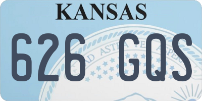 KS license plate 626GQS