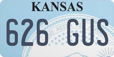 KS license plate 626GUS