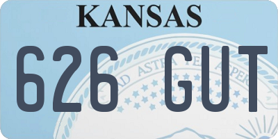 KS license plate 626GUT