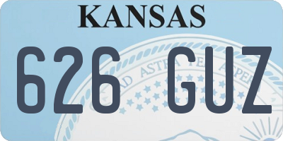 KS license plate 626GUZ