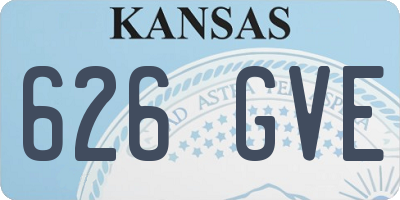 KS license plate 626GVE