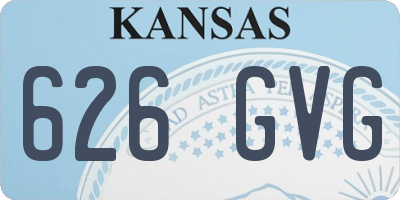 KS license plate 626GVG