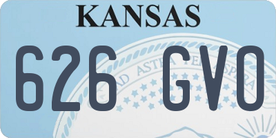 KS license plate 626GVO