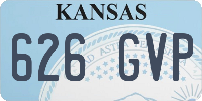 KS license plate 626GVP