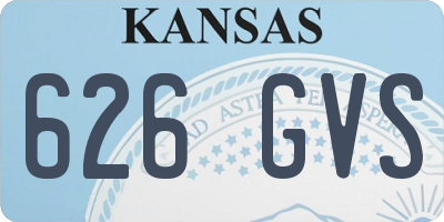 KS license plate 626GVS
