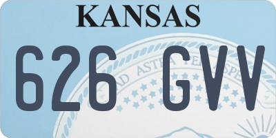 KS license plate 626GVV