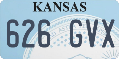KS license plate 626GVX