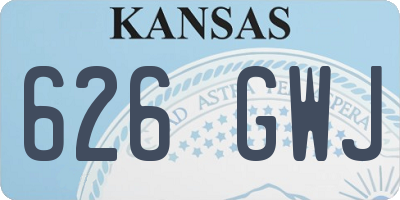 KS license plate 626GWJ