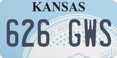 KS license plate 626GWS