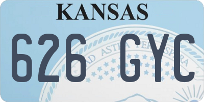 KS license plate 626GYC