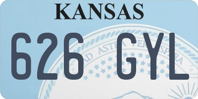 KS license plate 626GYL