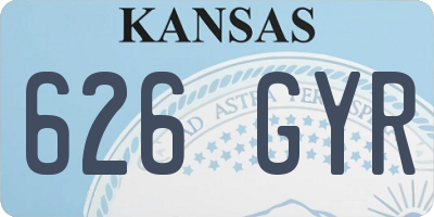 KS license plate 626GYR