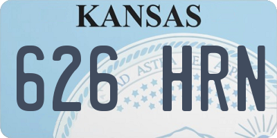 KS license plate 626HRN