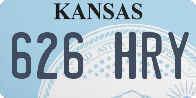 KS license plate 626HRY