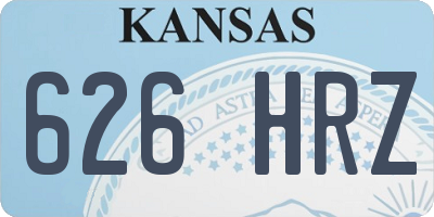 KS license plate 626HRZ