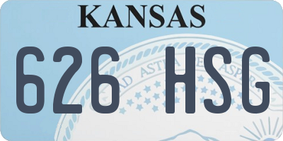KS license plate 626HSG